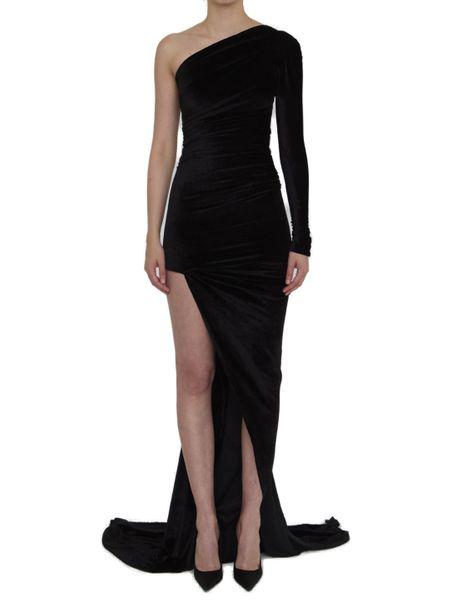 BALENCIAGA Asymmetrical Velvet Maxi Gown Size 36