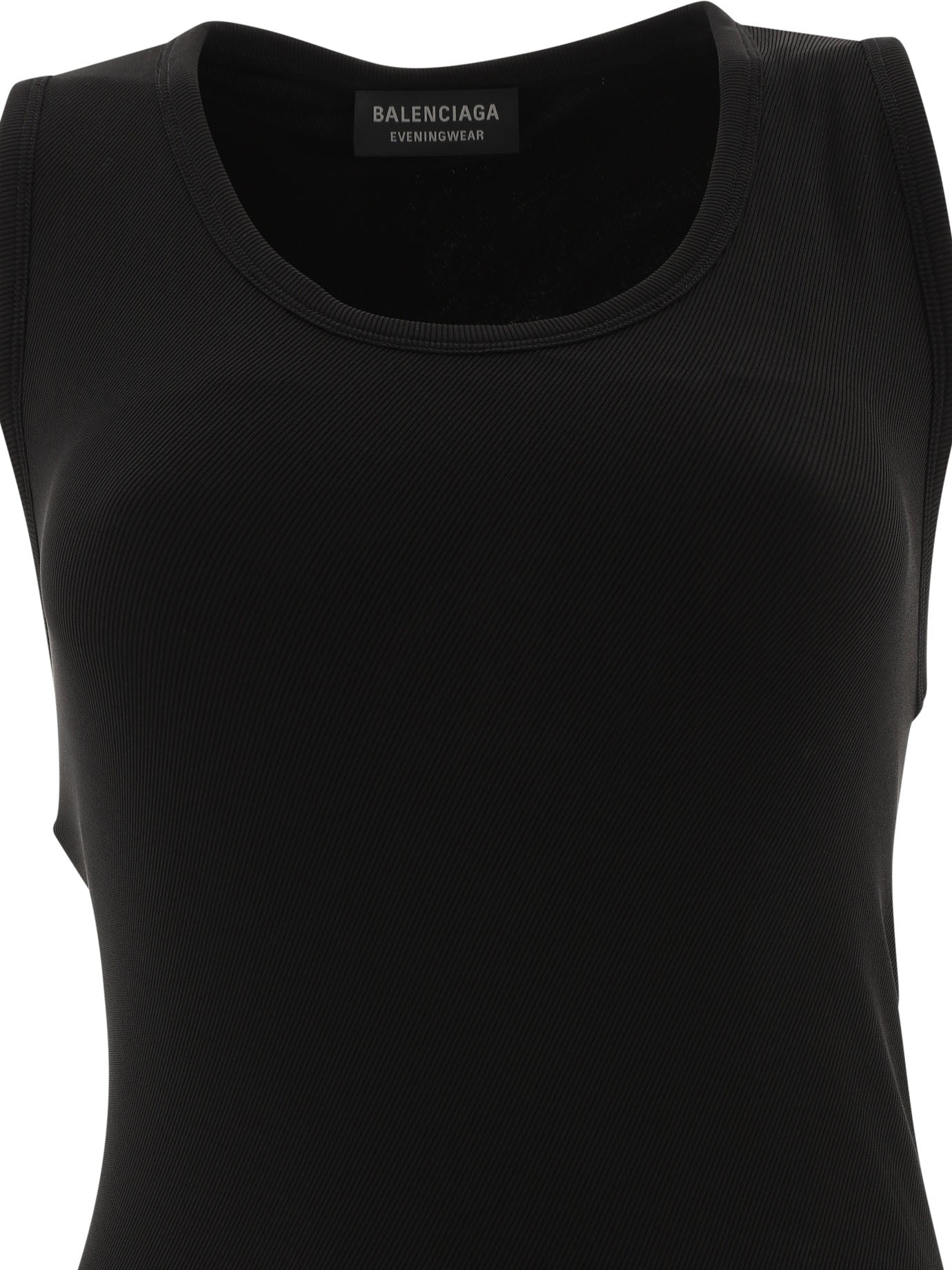 BALENCIAGA Sleeveless Ribbed Mini Dress