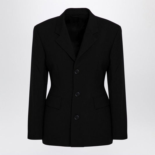 BALENCIAGA Hourglass Jacket in Wool - Fitted Cut for Women