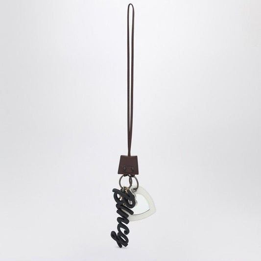 BALENCIAGA Mini Heart Charm Keychain for Handbags