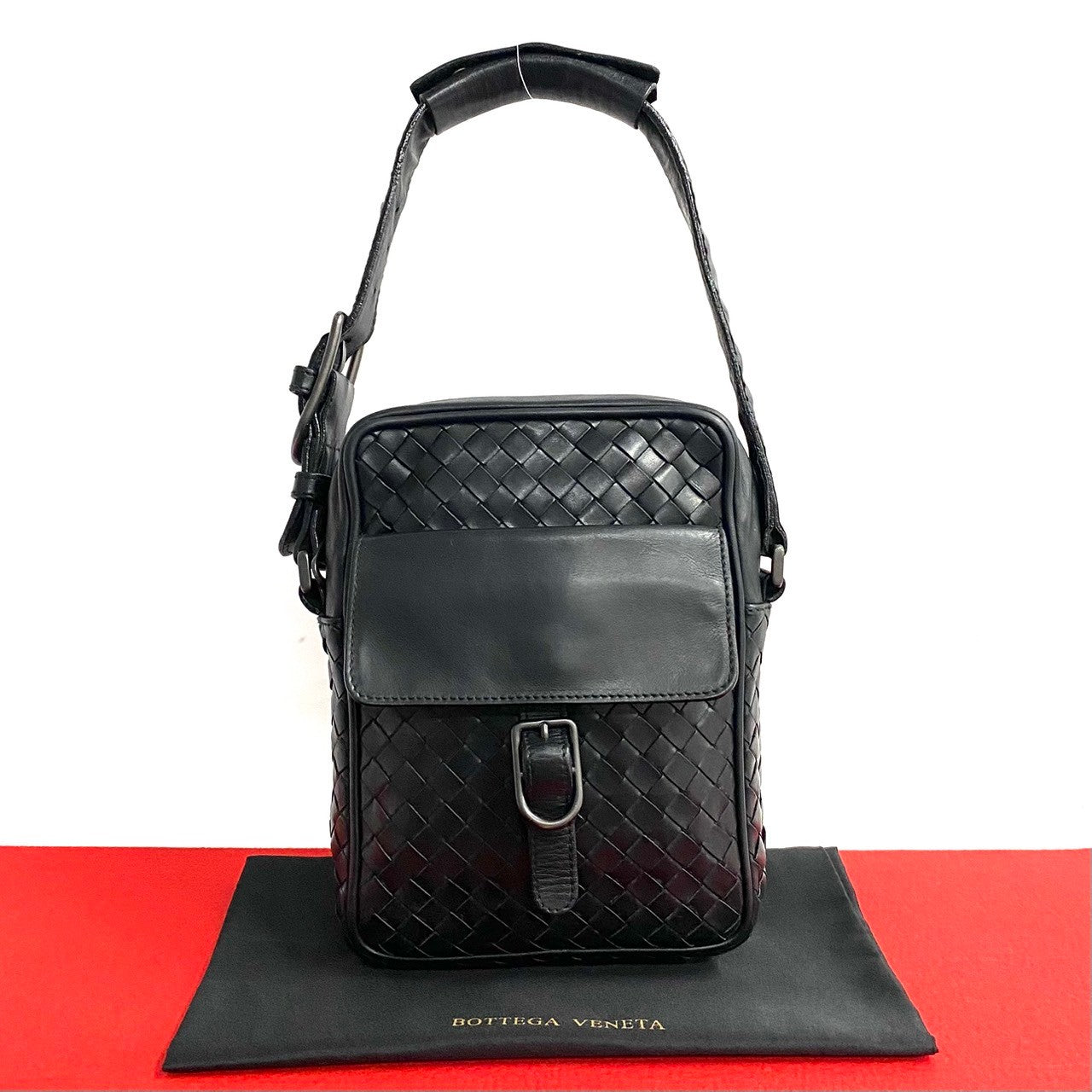 Bottega Veneta Leather Intrecciato Shoulder Bag