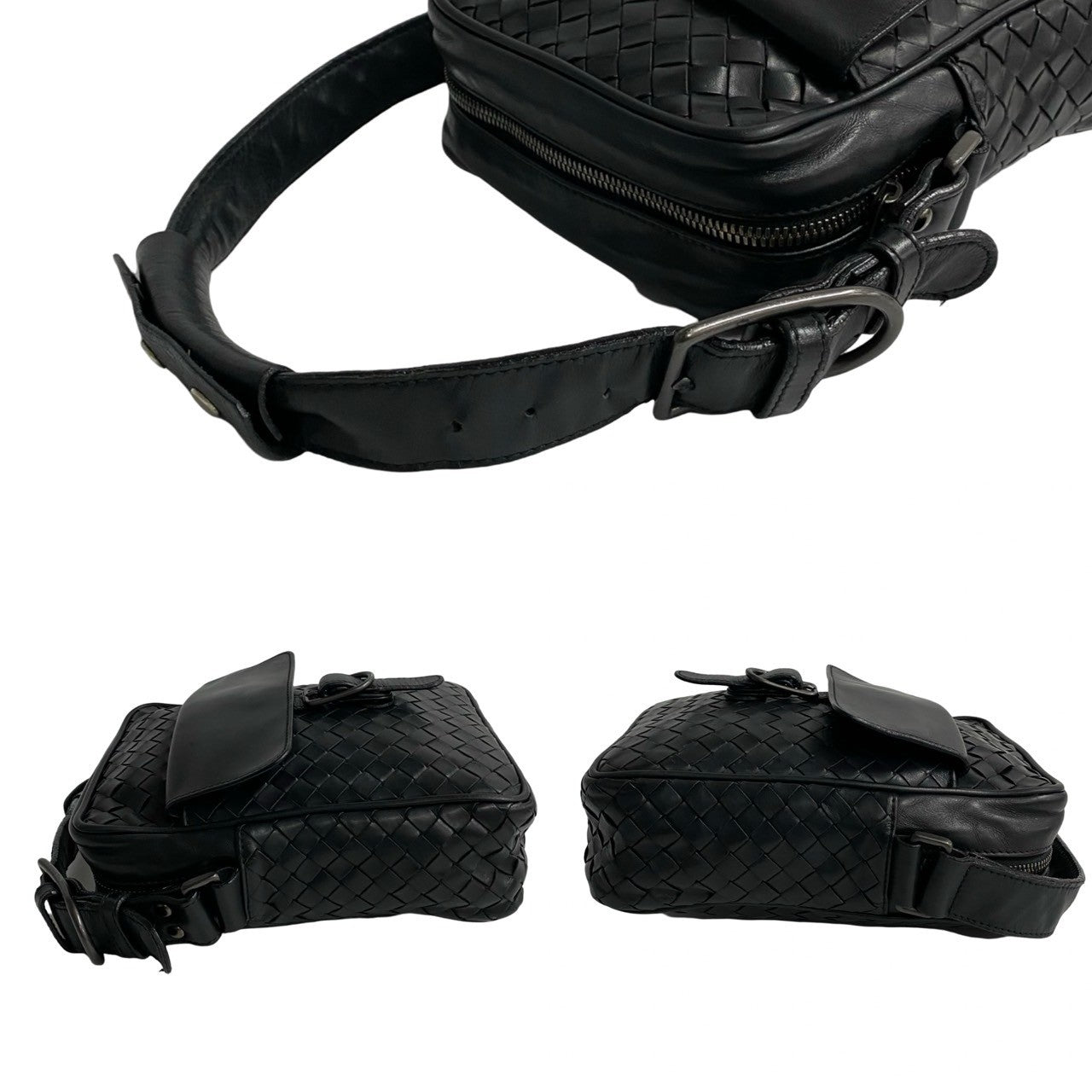 Bottega Veneta Leather Intrecciato Shoulder Bag