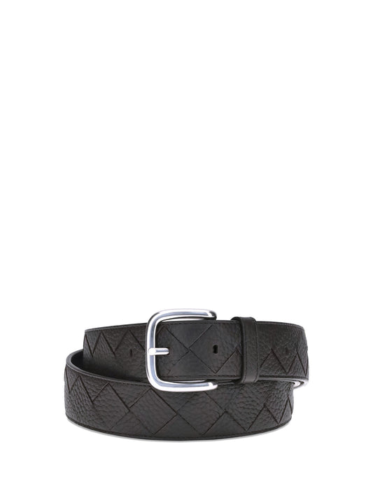 Bottega Veneta Men Intreccio Taurillon Belt