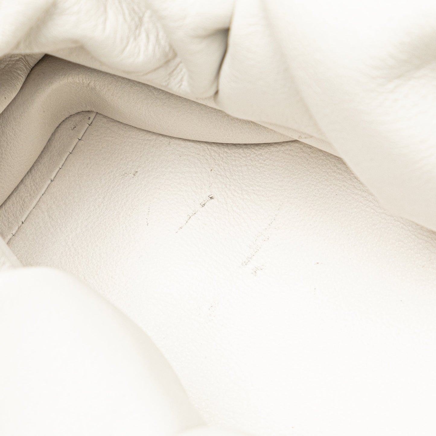 White Bottega Veneta Lambskin The Shoulder Pouch