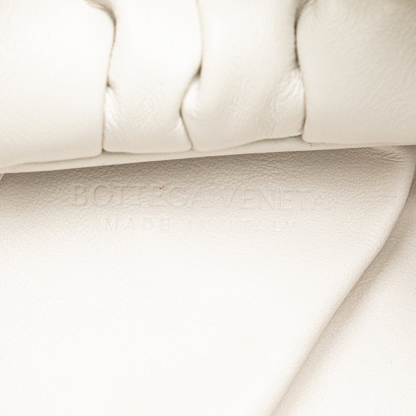 White Bottega Veneta Lambskin The Shoulder Pouch