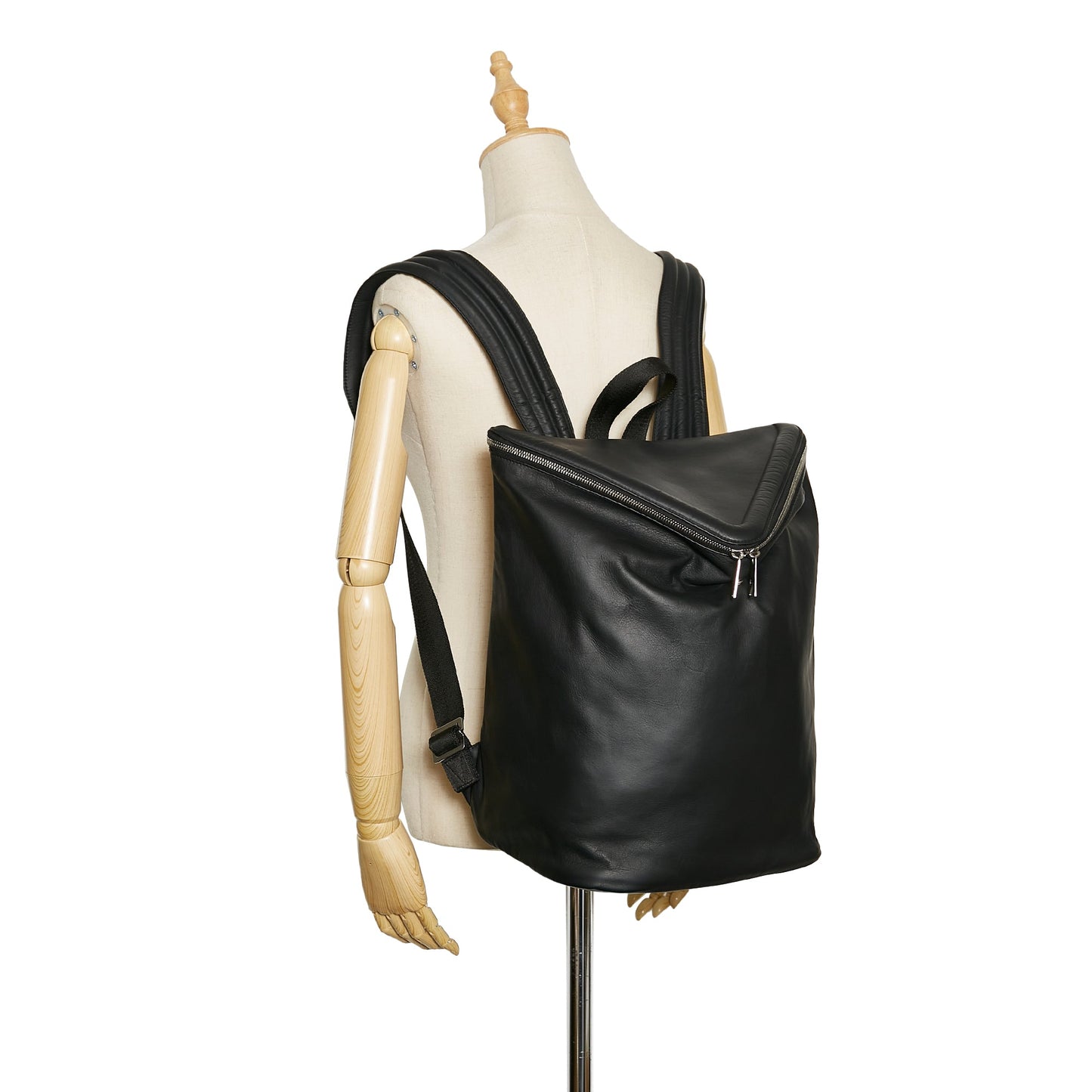 Black Bottega Veneta Beak Backpack
