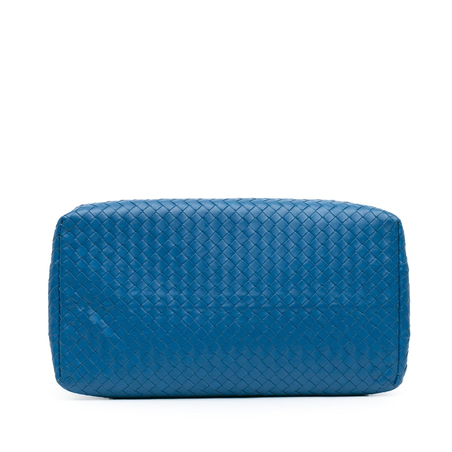 Blue Bottega Veneta Medium Nappa Intrecciato Roma Tote