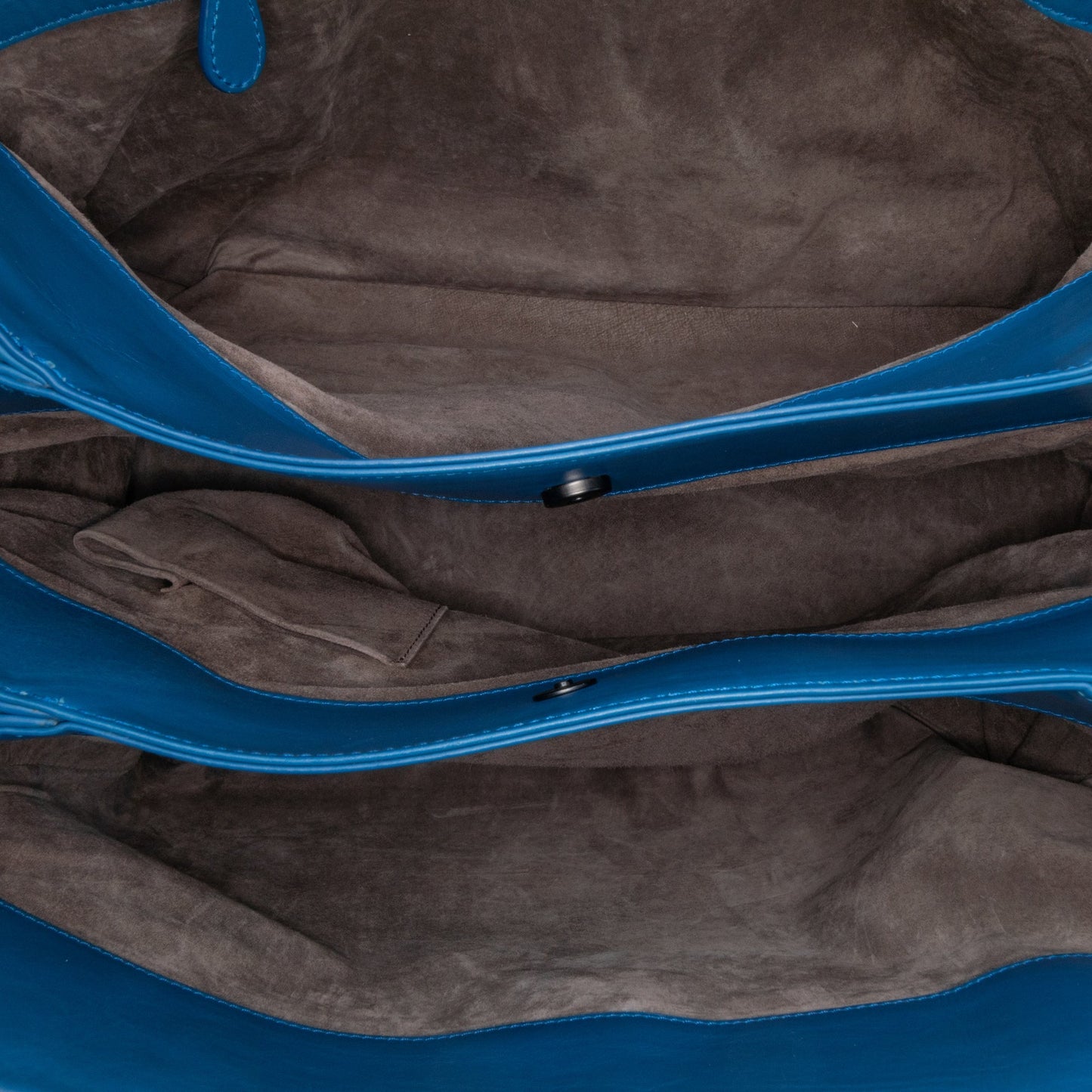 Blue Bottega Veneta Medium Nappa Intrecciato Roma Tote