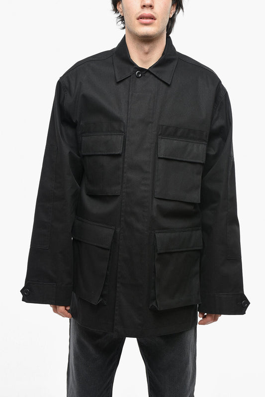 Balenciaga Cotton Cargo Jacket with Concealed Placket S Standard size