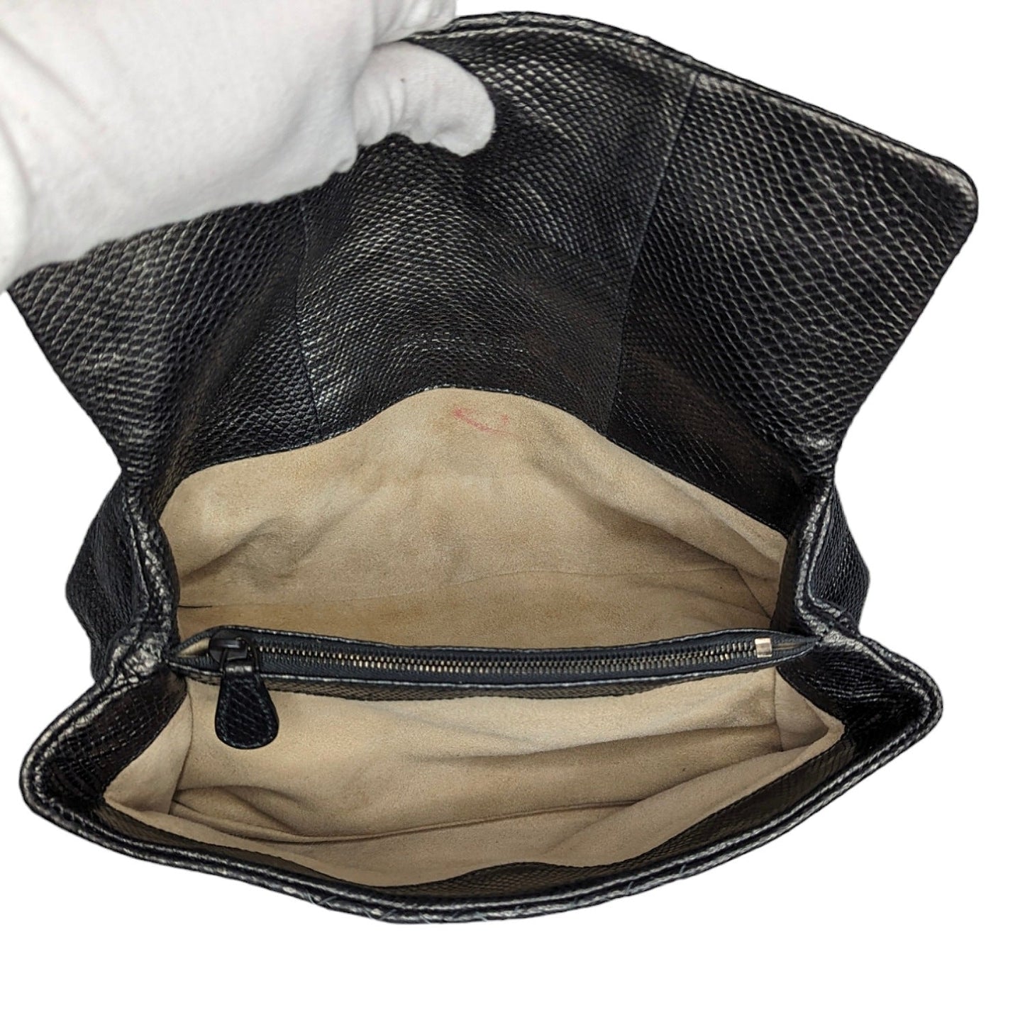 Bottega Veneta Intrecciato-Trimmed Karung Clutch