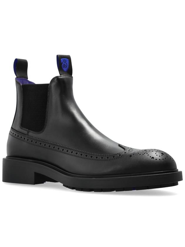 Burberry Burberry Leather Ankle Boots, Men's, Black
