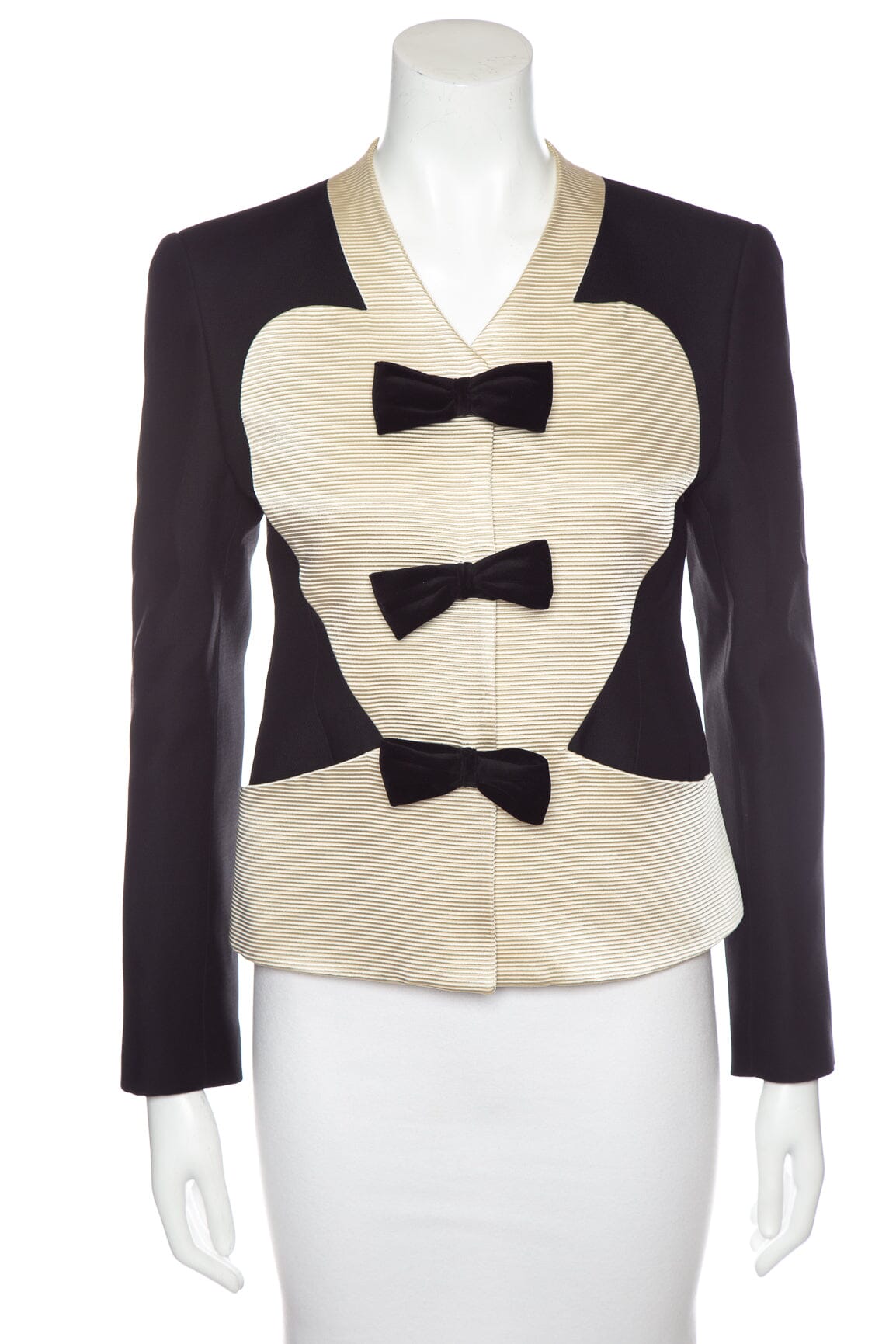 Valentino Black & Cream Jacket SZ 40