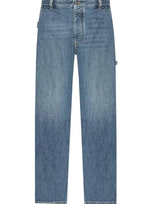 Bottega Veneta Cotton Straight Jeans Blue