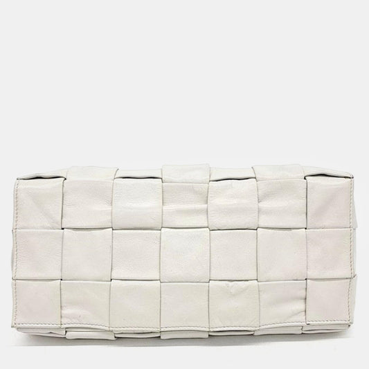 Bottega Veneta White Leather Cassette Belt Bag