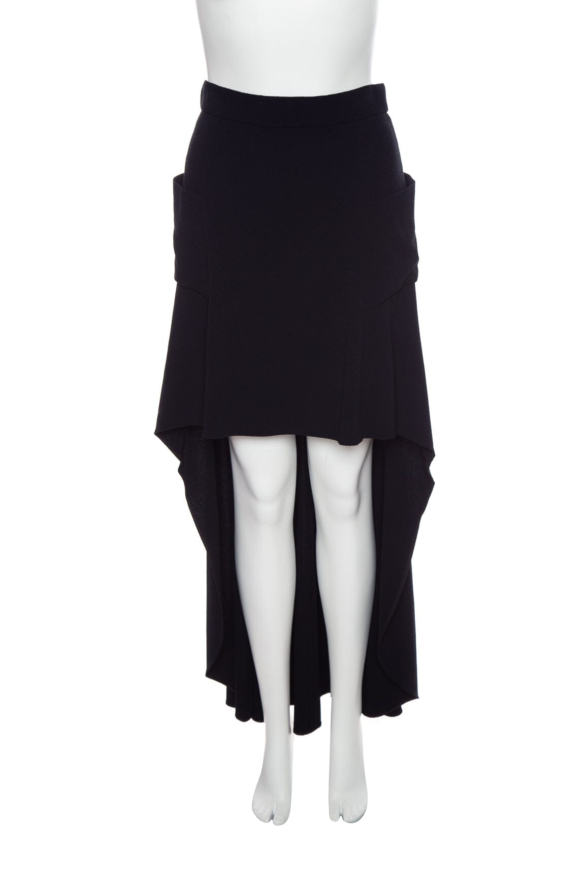 Chanel Black High Low Skirt SZ 36