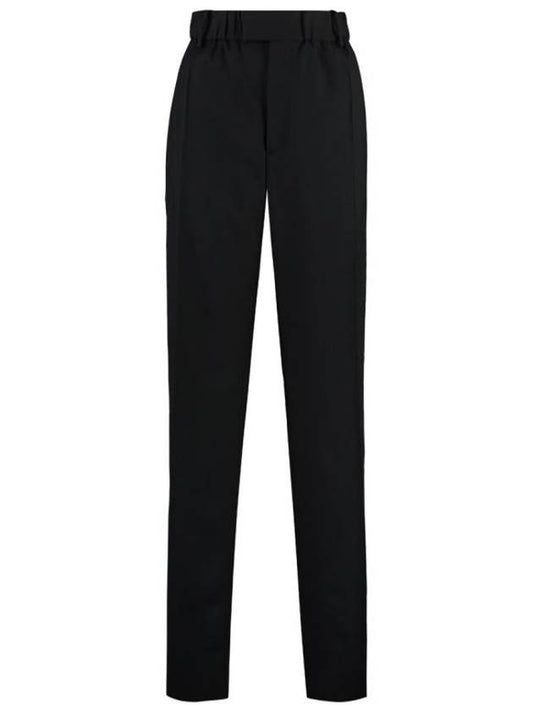 Bottega Veneta Light Wool Wide Leg Pants Black