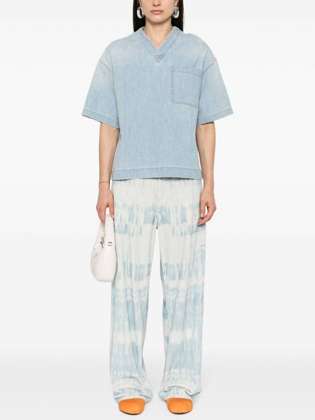 Bottega Veneta 24 ss V Neck Denim Shirt 774676 V3N60 4946 B0110972514