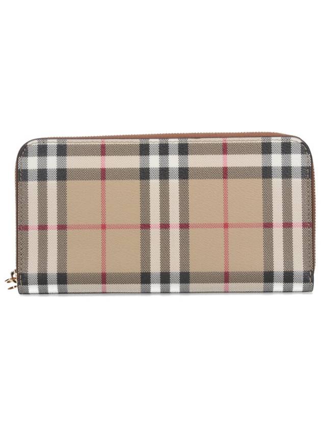 Burberry Check Zip Around Long Wallet Archive Beige