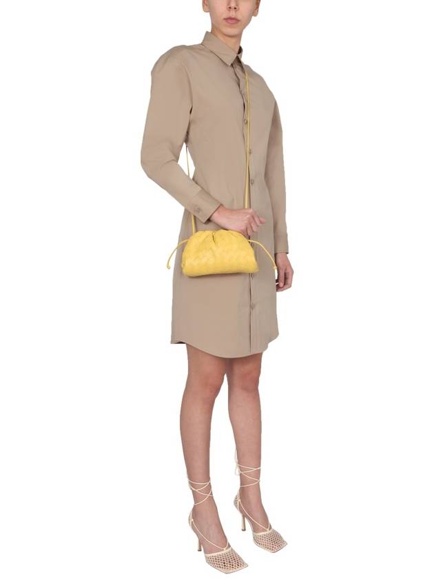Bottega Veneta Button Up Shirt Midi Dress Beige