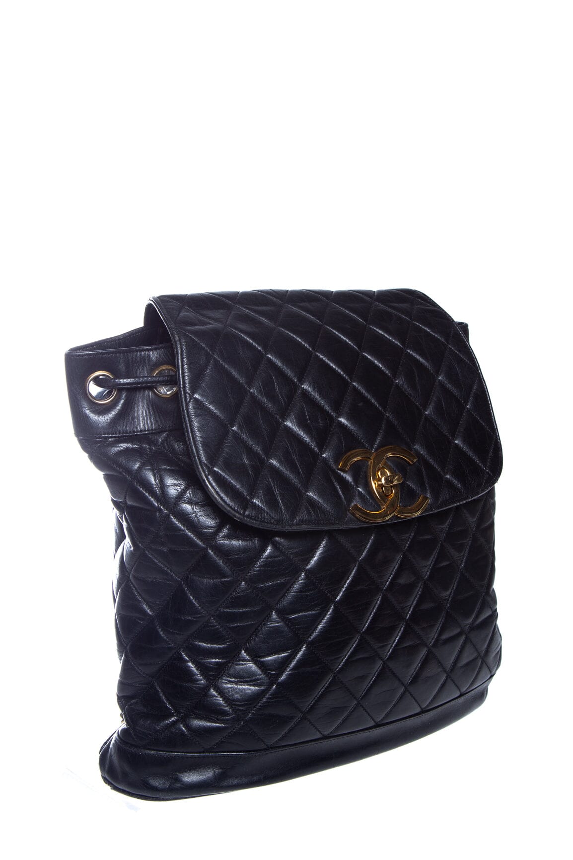 Chanel Vintage 1989/91 Black Quilted Backpack