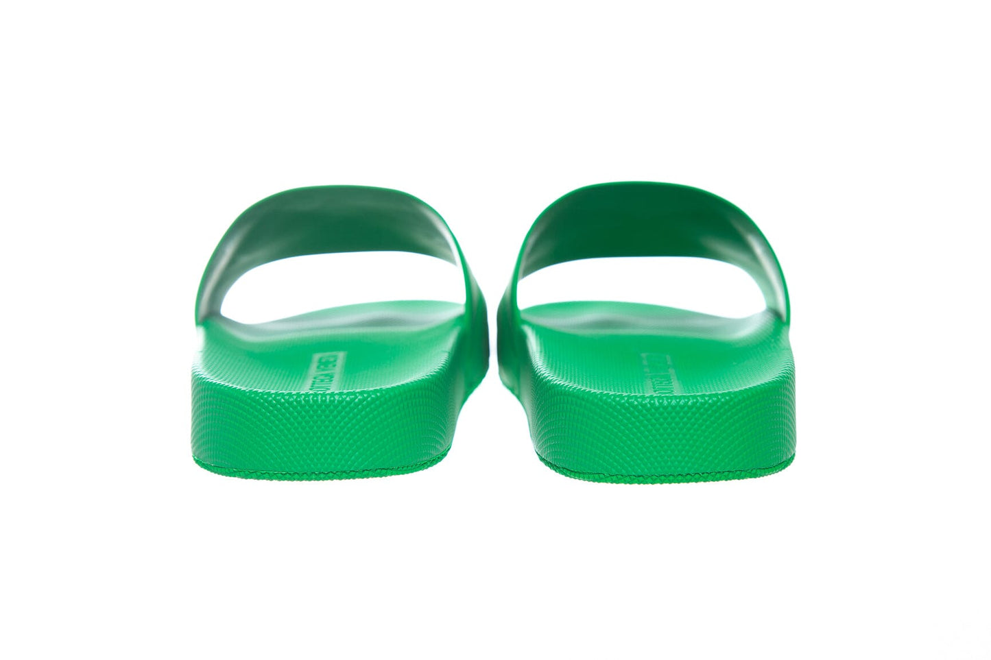 Bottega Veneta Green Rubber Slides SZ 40