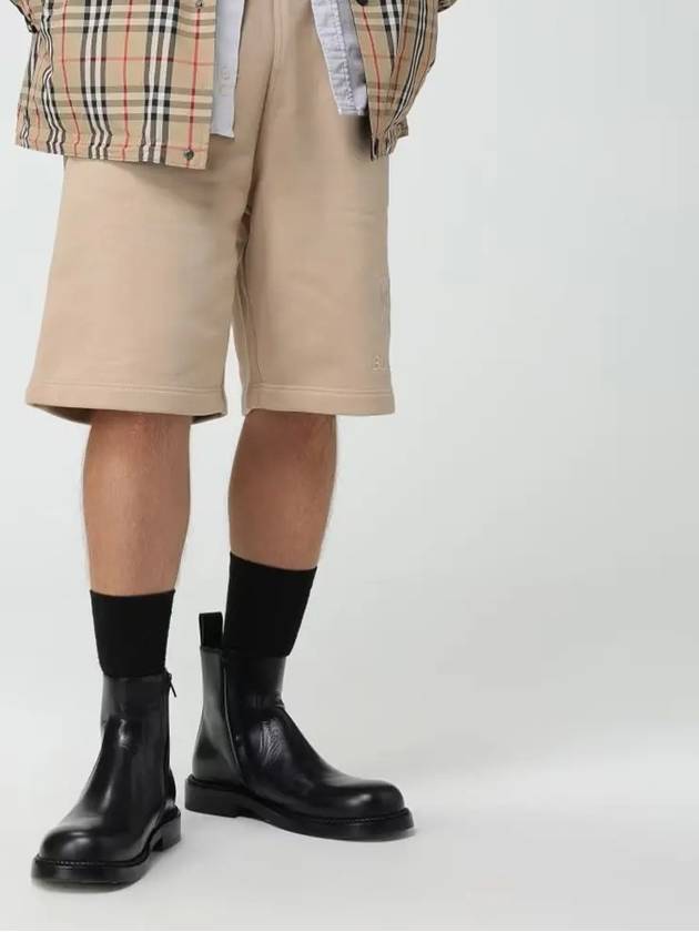 Burberry Embroidered EKD Sweat Shorts Beige