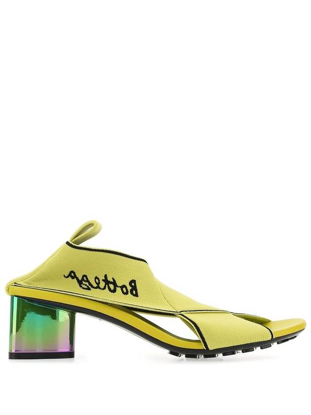 Bottega Veneta Flex Logo Band Sandals Heel Kiwi