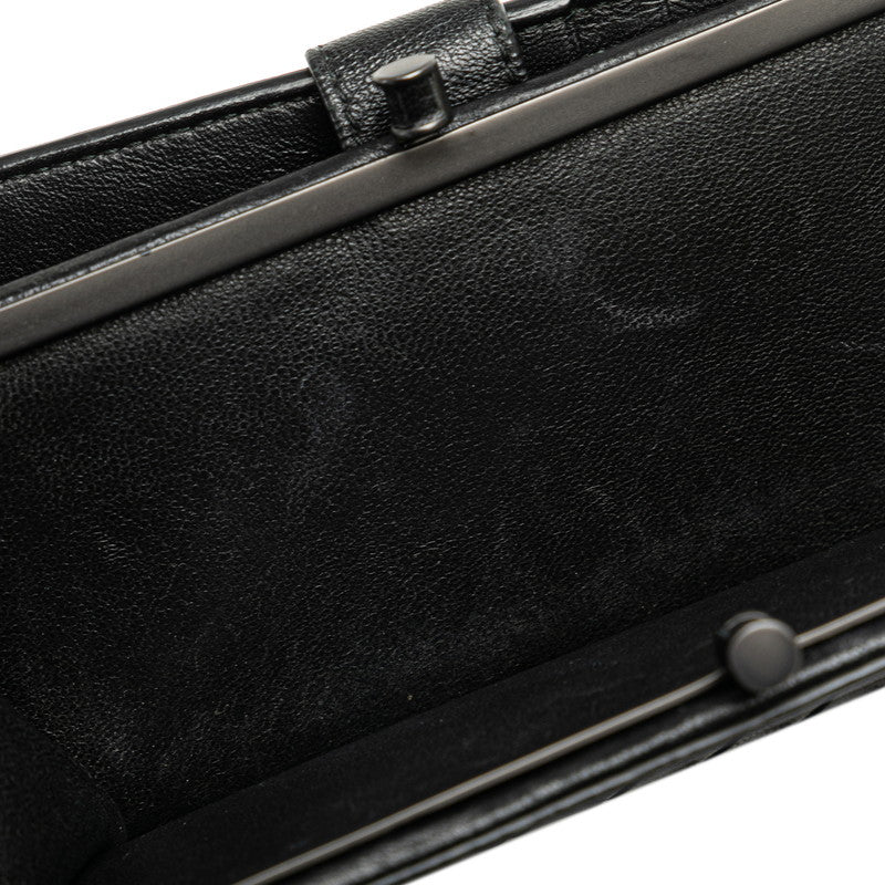 Bottega Veneta Intrecciato Leather Long Wallet Black