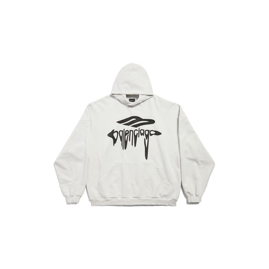 BALENCIAGA Hooded Sweatshirt with Distressed Details