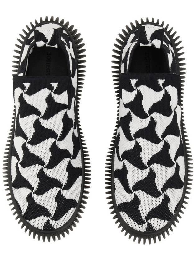 Bottega Veneta Ripple Slip-Ons Black White