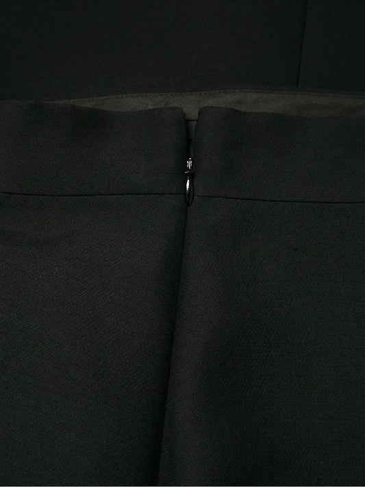 Valentino Garavani Cropped Wide-Leg Tailored Trousers 48 Black