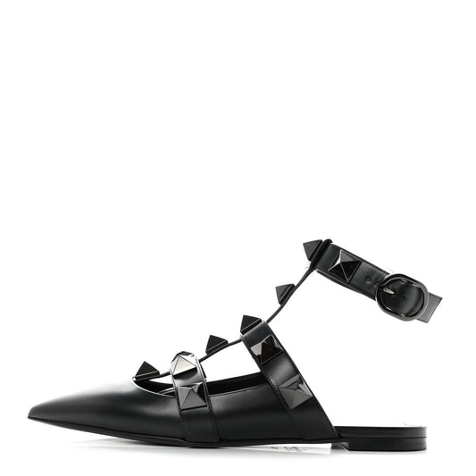 Valentino Garavani Roman Studs Sandals 36.5 Black