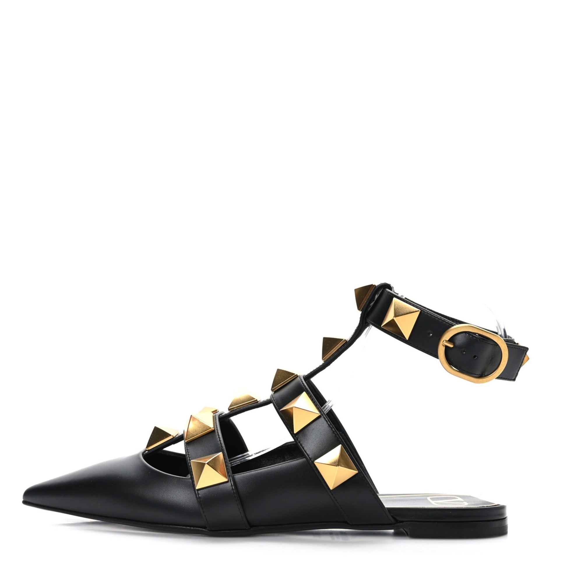 Valentino Garavani Roman Stud Ballet Flats 36.5 Black