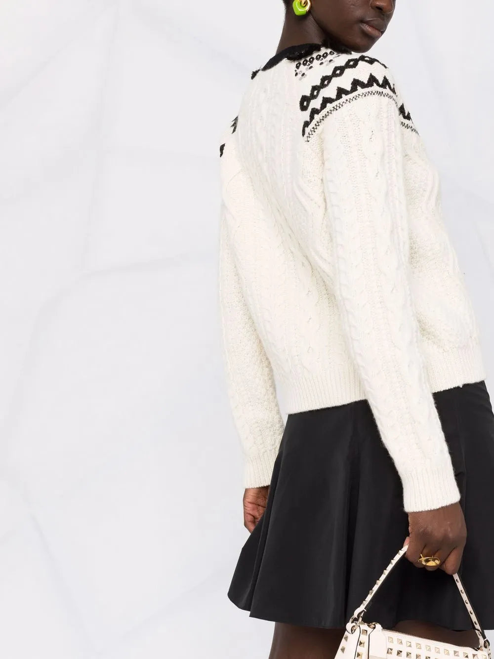 Valentino Foulard Archive Cable-Knit Jumper