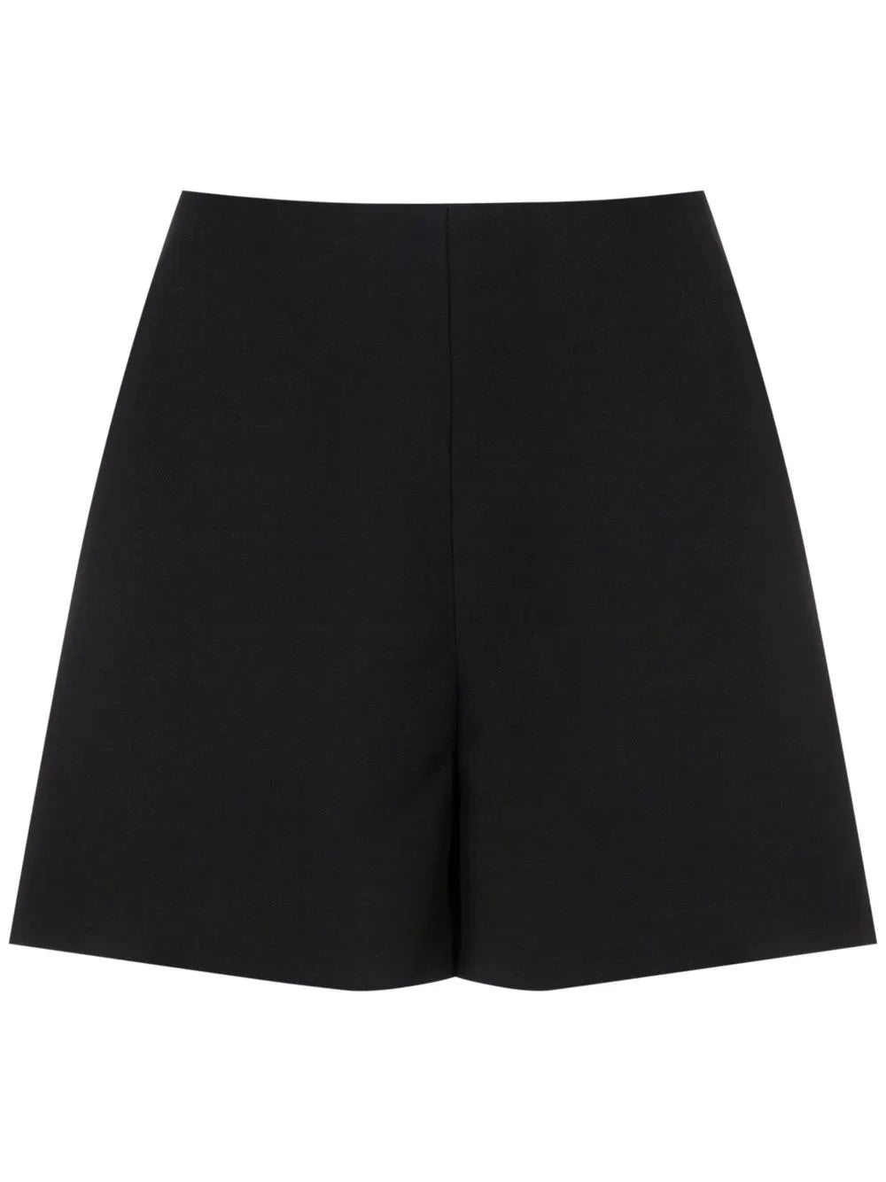 Valentino Garavani High-Waist Wool-Silk Shorts 36 Black