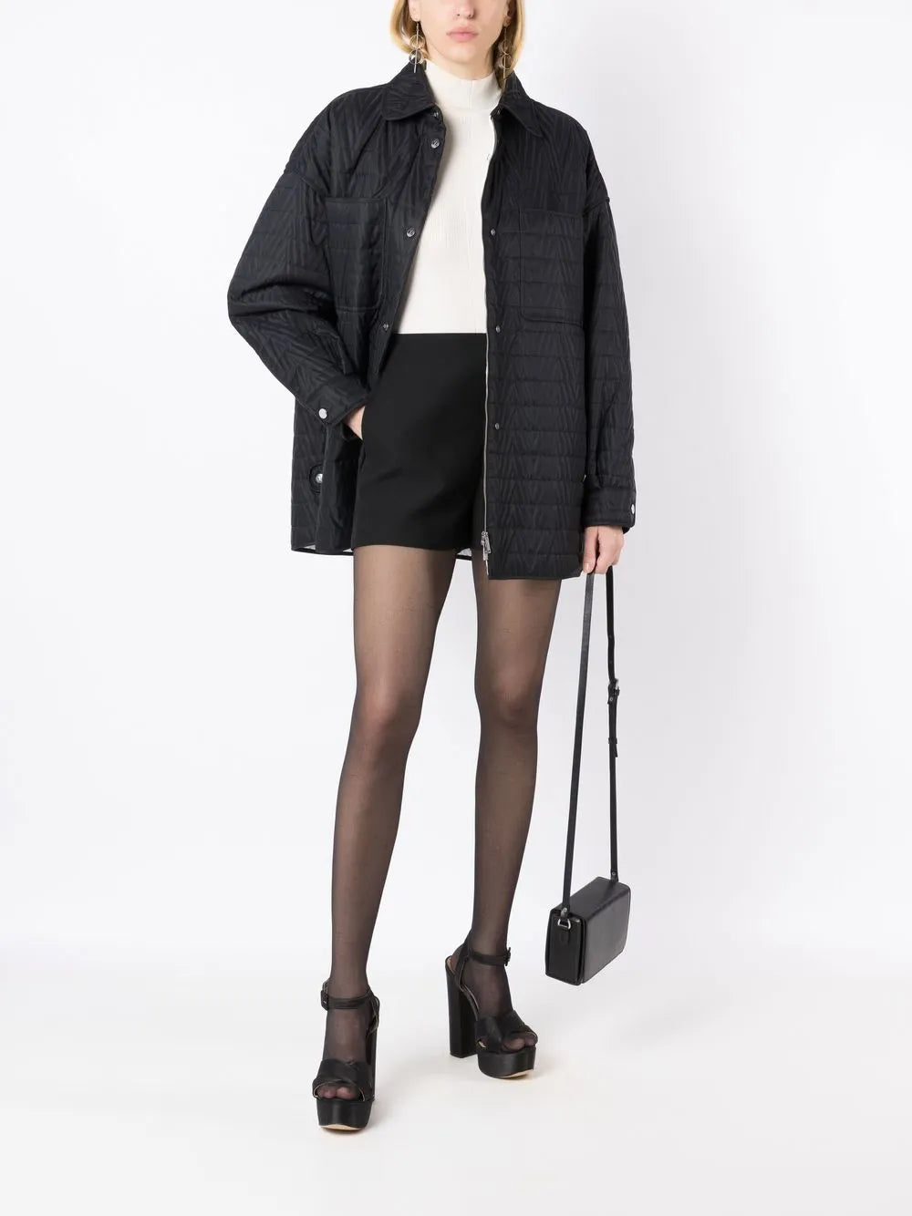 Valentino Garavani High-Waist Wool-Silk Shorts