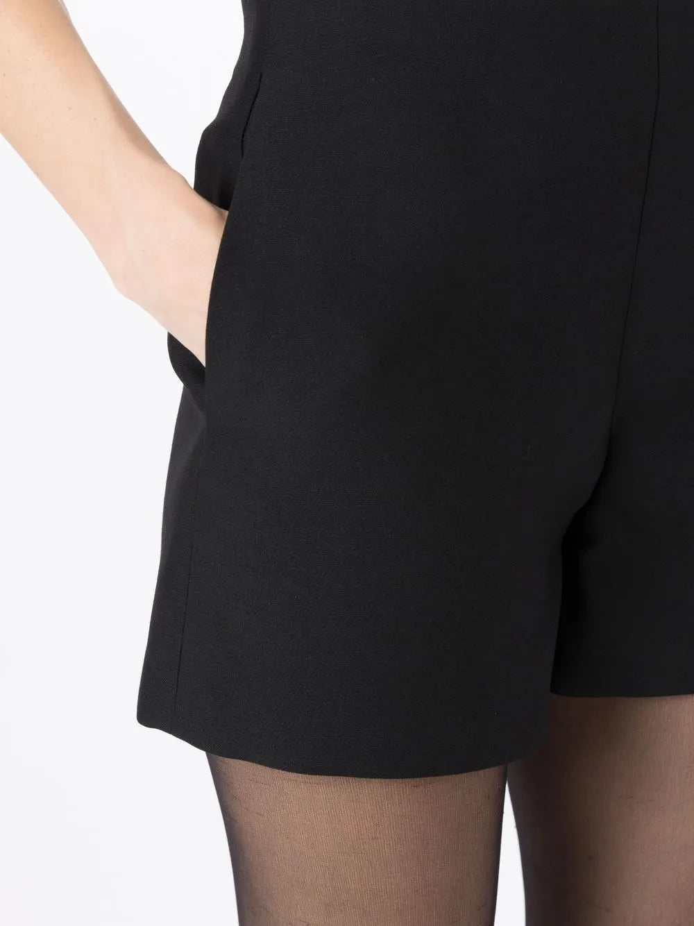 Valentino Garavani High-Waist Wool-Silk Shorts