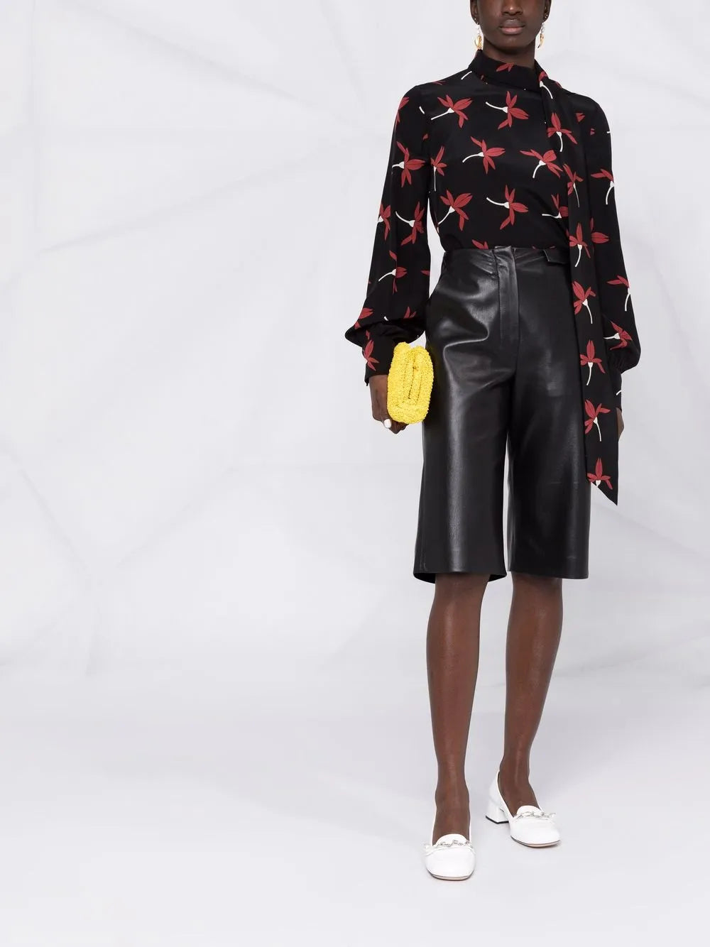 Valentino Garavani Motif-Print Long-Sleeve Blouse