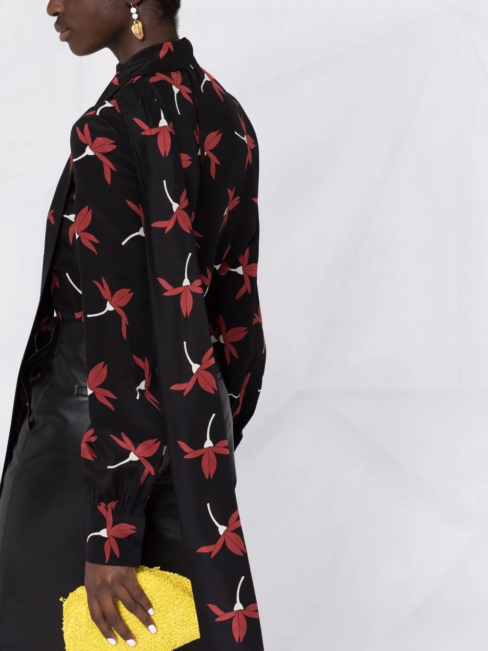 Valentino Garavani Motif-Print Long-Sleeve Blouse