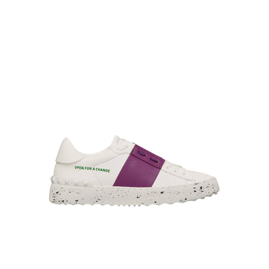 Valentino Garavani Rockstud Open For A Change Sneakers 36 White,Purple