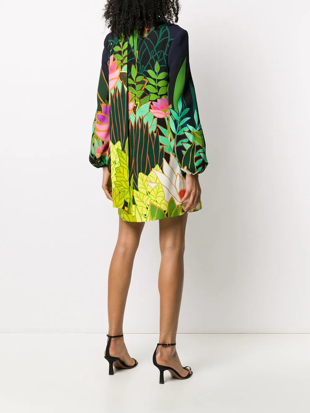 Valentino Garavani Panther In The Jungle Bow Collar Dress