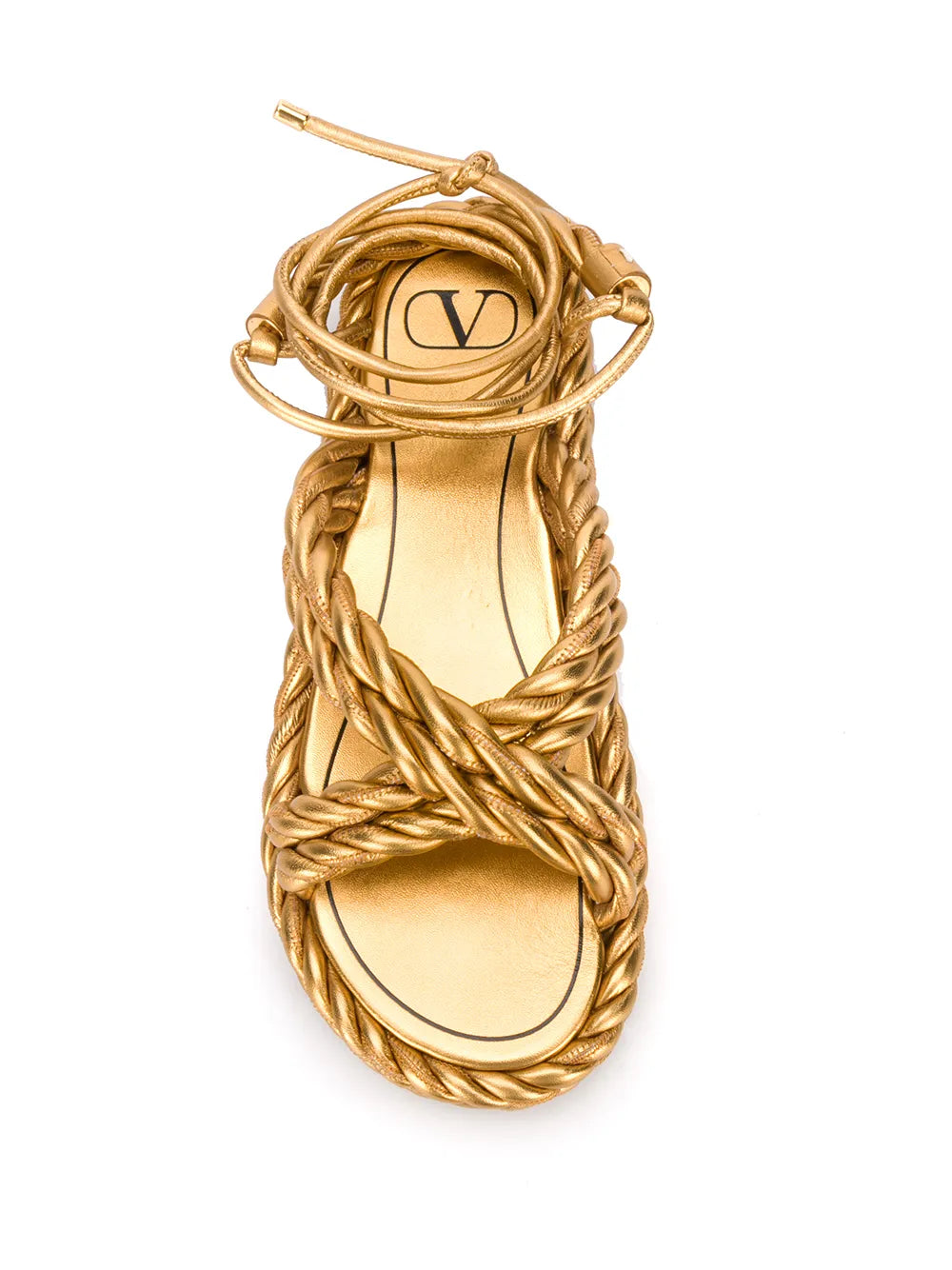 Valentino Garavani The Rope Sandals 36 Gold