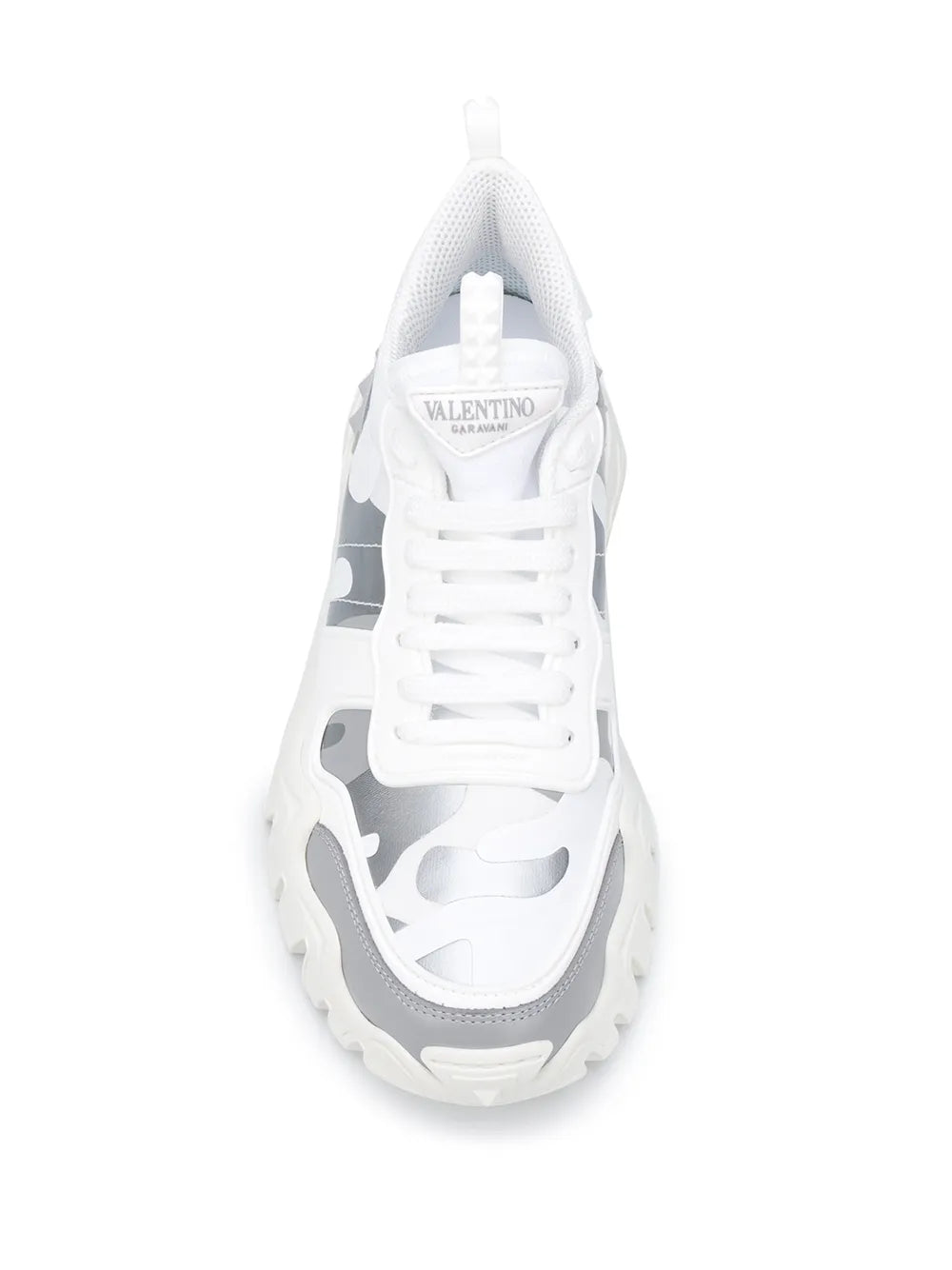 Valentino Garavani Rockrunner Plus Low-Top Sneakers 35 White,Silver,Gray,