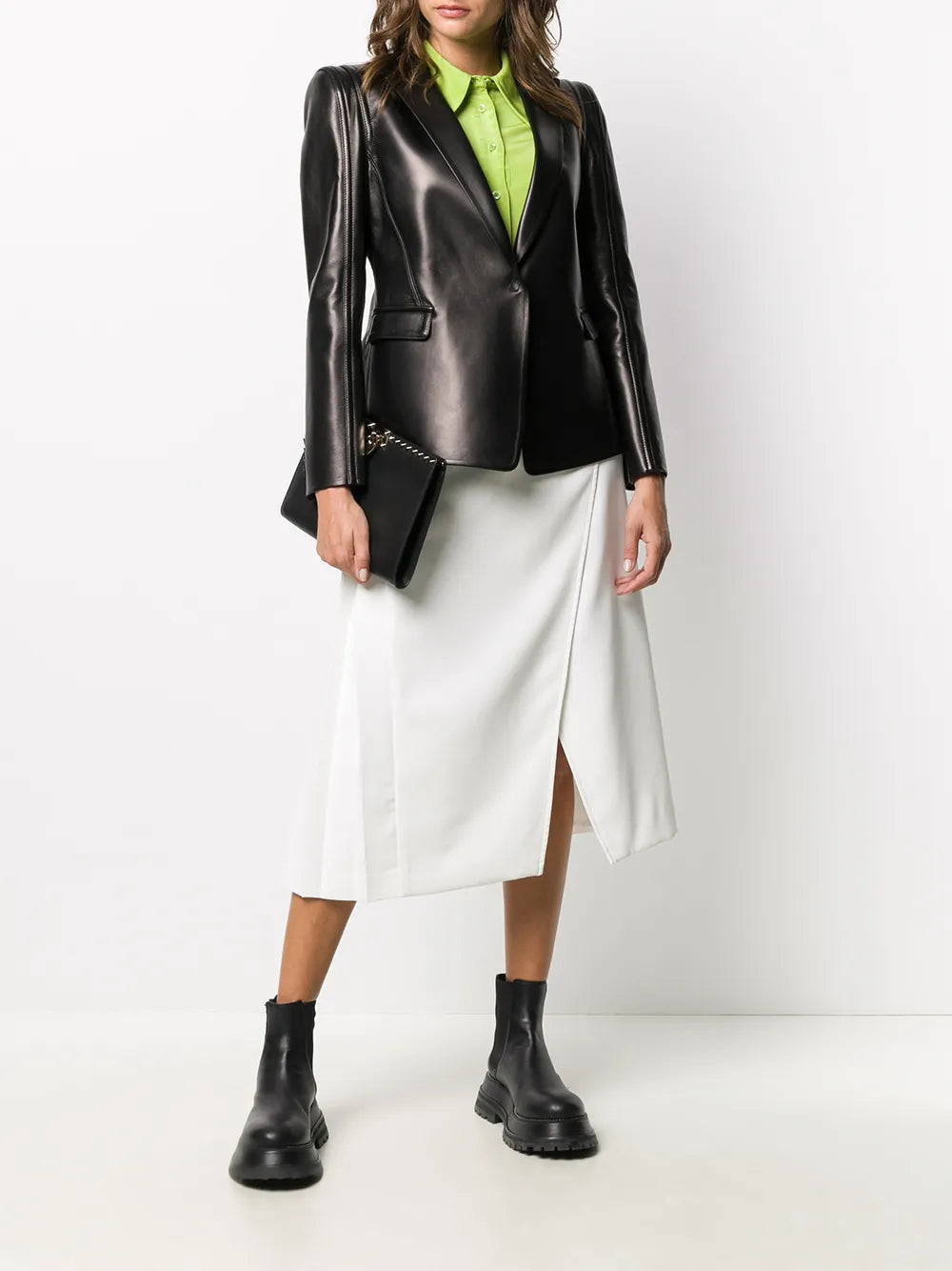 Valentino Garavani Single-Breasted Leather Blazer