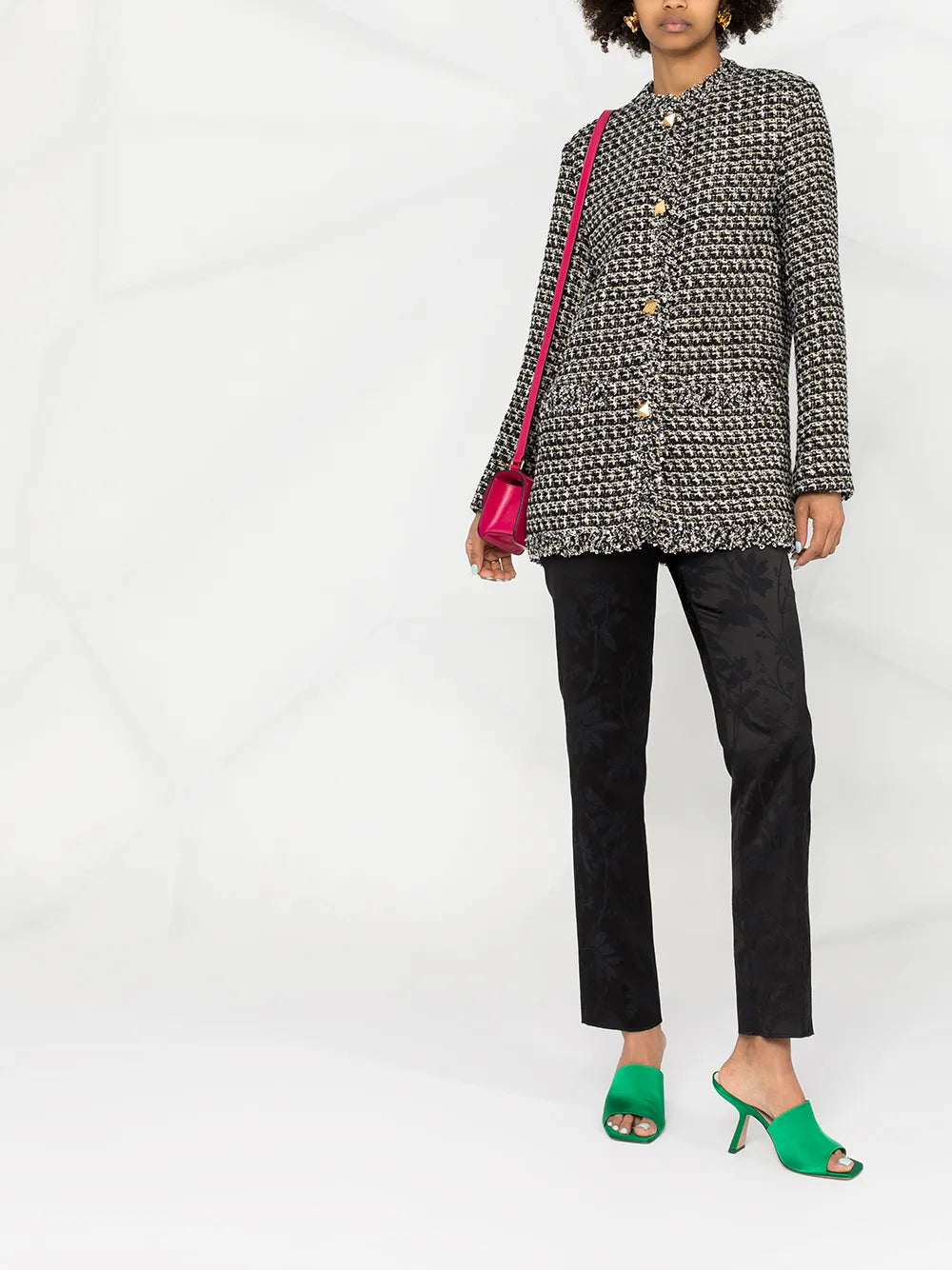 Valentino Garavani Tweed Sequin Embellished Jacket