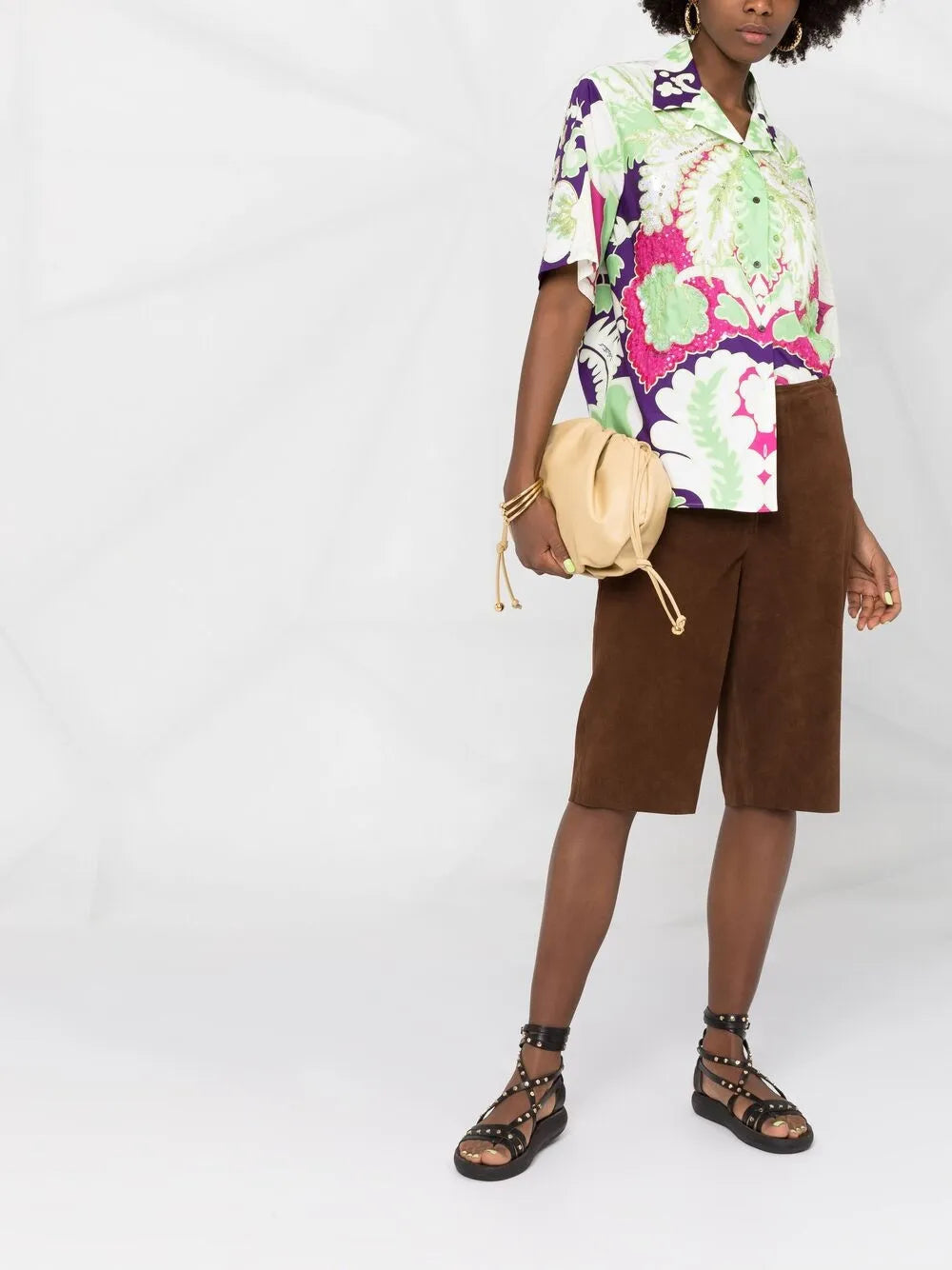 Valentino Garavani Embellished Floral-Print Shirt