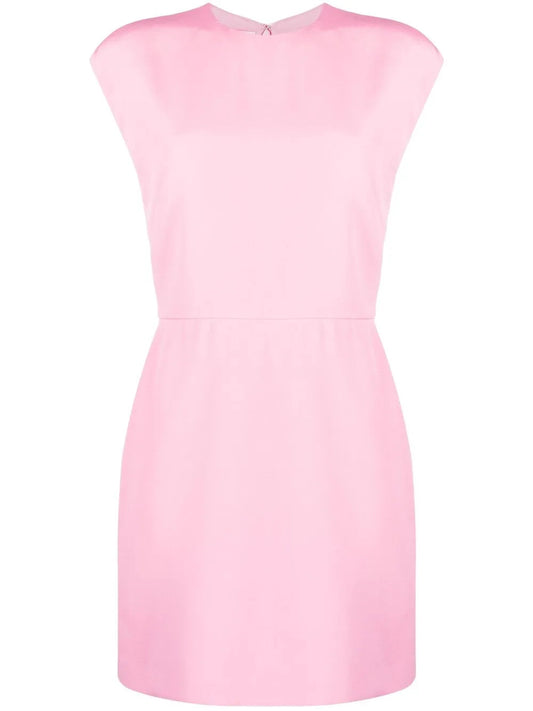 Valentino Garavani Sleeveless Dart-Detail Dress 48 Red