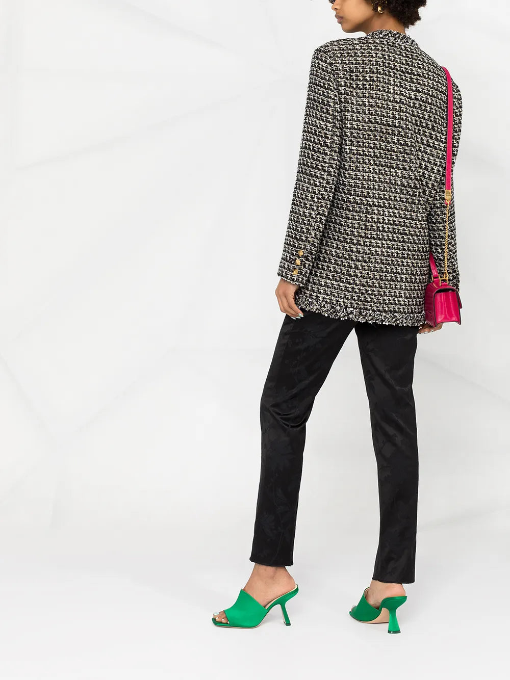 Valentino Garavani Tweed Sequin Embellished Jacket