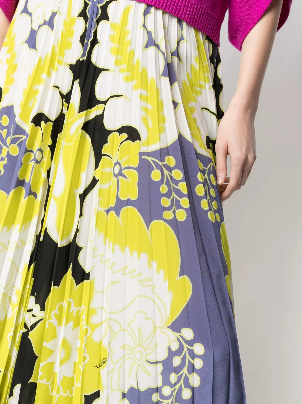 Valentino Garavani Pleated Print Skirt