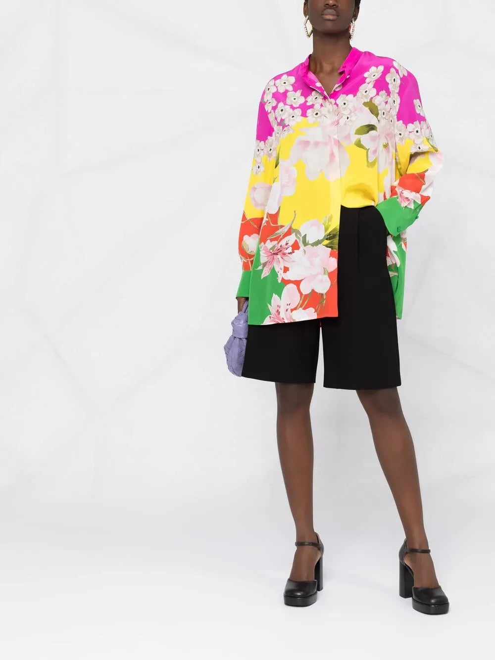 Valentino Garavani Floral Drape Blouse